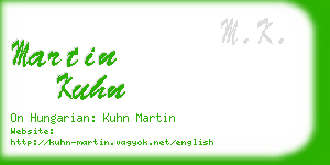 martin kuhn business card